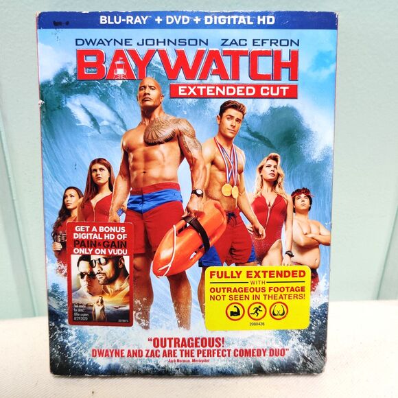 Baywatch (Blu-ray + DVD, 2017, Slipcover, EXPIRED Digital Code Included) Sleeve - Picture 2 of 11